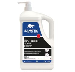 Sapone liquido Industrial Soap - con microgranuli scrub - dispenser 5 L - limone - Sanitec