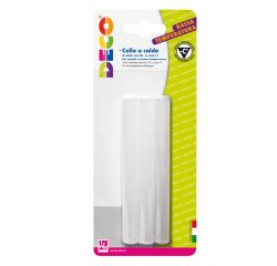 Stick per pistola colla a caldo- 11mmx10cm -  trasparente - bassa temperatura - Deco - conf. 6 pezzi