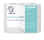 Carta igienica classica Freshen Tech - 3 veli - 230 strappi - diametro 12,2 cm -15,5 gr - 9,5 cm x 25,3 mt - Papernet - pacco 4 rotoli