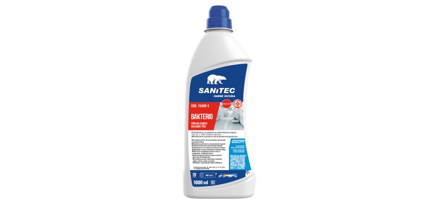 Detergente disinfettante Bakterio - 1 L - pino balsamico - Sanitec