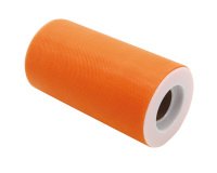 Tulle in rotolo - arancione - 12,5cmx25mt - Big Party
