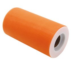 Tulle in rotolo - arancione - 12,5cmx25mt - Big Party