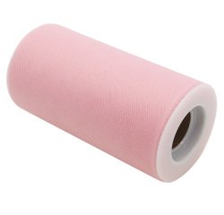 Tulle in rotolo - rosa - 12,5cmx25mt - Big Party