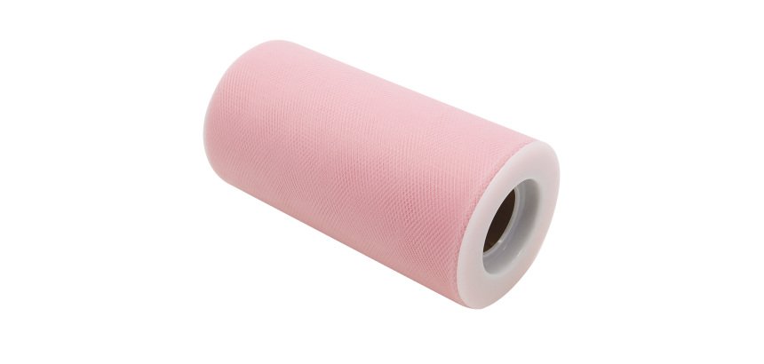 Tulle in rotolo - rosa - 12,5cmx25mt - Big Party