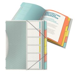 EN_Carpeta esselte clasificadora colour ice polipropileno din a4 color transparente 6 separadores colores cierre