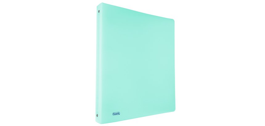 Raccoglitore Pastel - 22 x 30 cm - 4 anelli tondi 15 mm - PP - celeste - Favorit