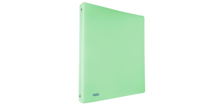 Raccoglitore Pastel - 22 x 30 cm - 4 anelli tondi 15 mm - PP - smeraldo - Favorit