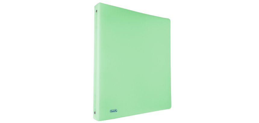 Raccoglitore Pastel - 22 x 30 cm - 4 anelli tondi 15 mm - PP - smeraldo - Favorit