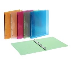 Raccoglitore Lumina - 4 anelli tondi 15 mm - 22 x 30 cm - PP - colori assortiti - Favorit