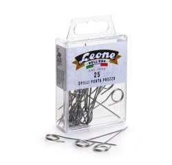 Spilli portaprezzi - inox - Leone - conf. 25 pezzi