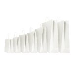 Shopper - maniglie cordino - 22 x 10 x 29 cm - carta kraft - bianco - Mainetti Bags - conf. 25 pezzi