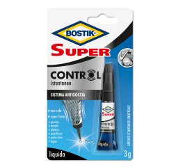 Colla istantanea universale Super Control - 3 gr - trasparente - Bostik