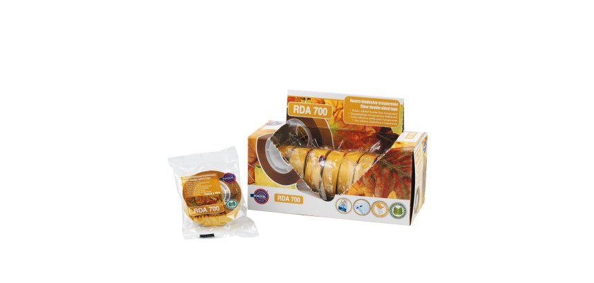 Nastro biadesivo 700RDA - 15 mm x 10 m - acrilico - trasparente - Eurocel