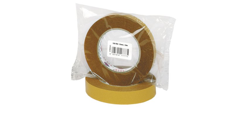 Nastro biadesivo 700RDA - confezionato singolarmente - 25 mm x 50 m - trasparente - Eurocel