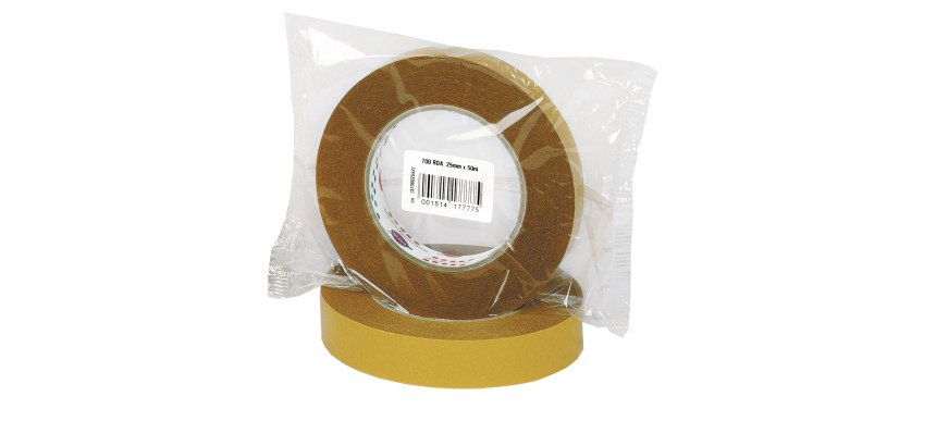Nastro biadesivo 700RDA - confezionato singolarmente - 25 mm x 50 m - trasparente - Eurocel
