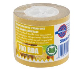 Nastro biadesivo 700RDA - in termo singolo + etichetta - 5 cm x 10 m - trasparente - Eurocel