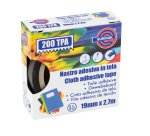 Nastro adesivo telato TPA 200 - 19 mm x 2,7 m - tela plastificata - nero - Eurocel