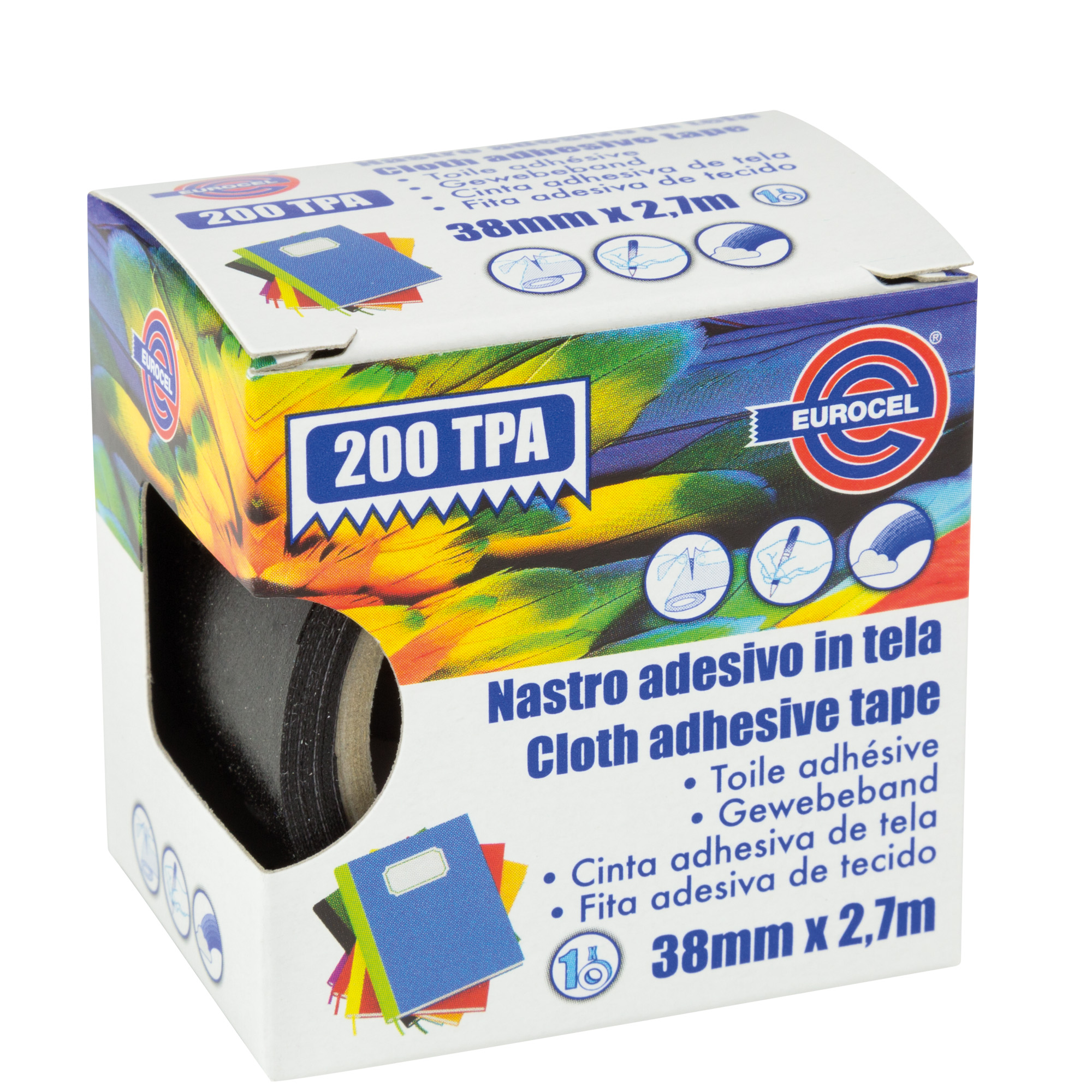 Scotch Nastro Adesivo Telato Tesa 27 x 38 mm Colore Nero