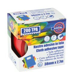 Nastro adesivo telato TPA 200 - 3,8 cm x 2,7 m - rosso - Eurocel