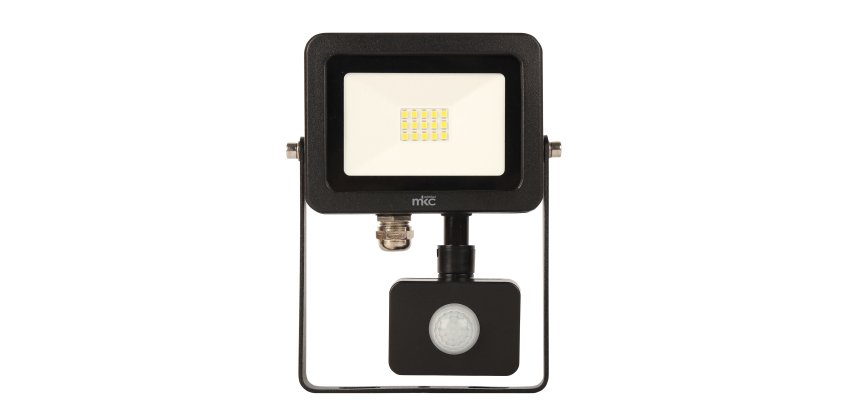 Faro Led - con sensore di movimento - 20 W - 14,3 x 21,5 x 3,7 cm - 4000K - luce bianca fredda - MKC