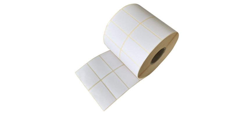 Etichette per trasferimento termico diretto - 2 piste - 50 x 30 mm - Printex - rotolo da 5000 pezzi