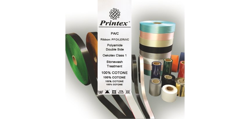 Nastro in tessuto - per trasferimento termico - 30 mm - Printex - rotolo da 50 m