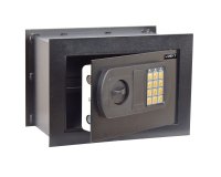 Cassaforte da muro -  serratura elettronica - 33x20x23 cm - 9 kg - nero - Iternet