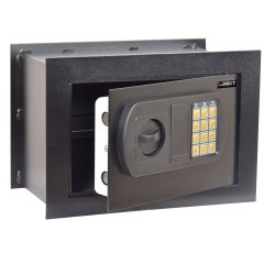 Cassaforte da muro -  serratura elettronica - 33x20x23 cm - 9 kg - nero - Iternet