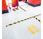 Nastro adesivo DURALINESTRONG 50/07 1726 - permanente - 5 cm x 30 m - giallo/nero - Durable