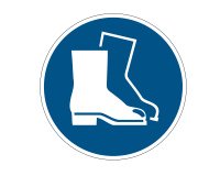 Pittogramma adesivo - da terra - "Calzature di sicurezza obbligatorie" - diametro 43 cm - Durable