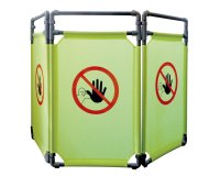 Barriera per interni - NO ENTRY - 3 pannelli - 170 x 100 cm - PL - giallo