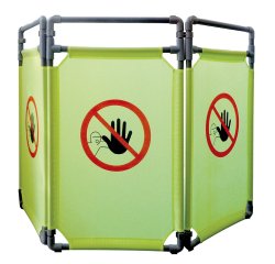Barriera per interni - NO ENTRY - 3 pannelli - 170 x 100 cm - PL - giallo