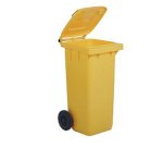 Bidone carrellato - 48x55x93 cm - 120 L - giallo - Mobil Plastic