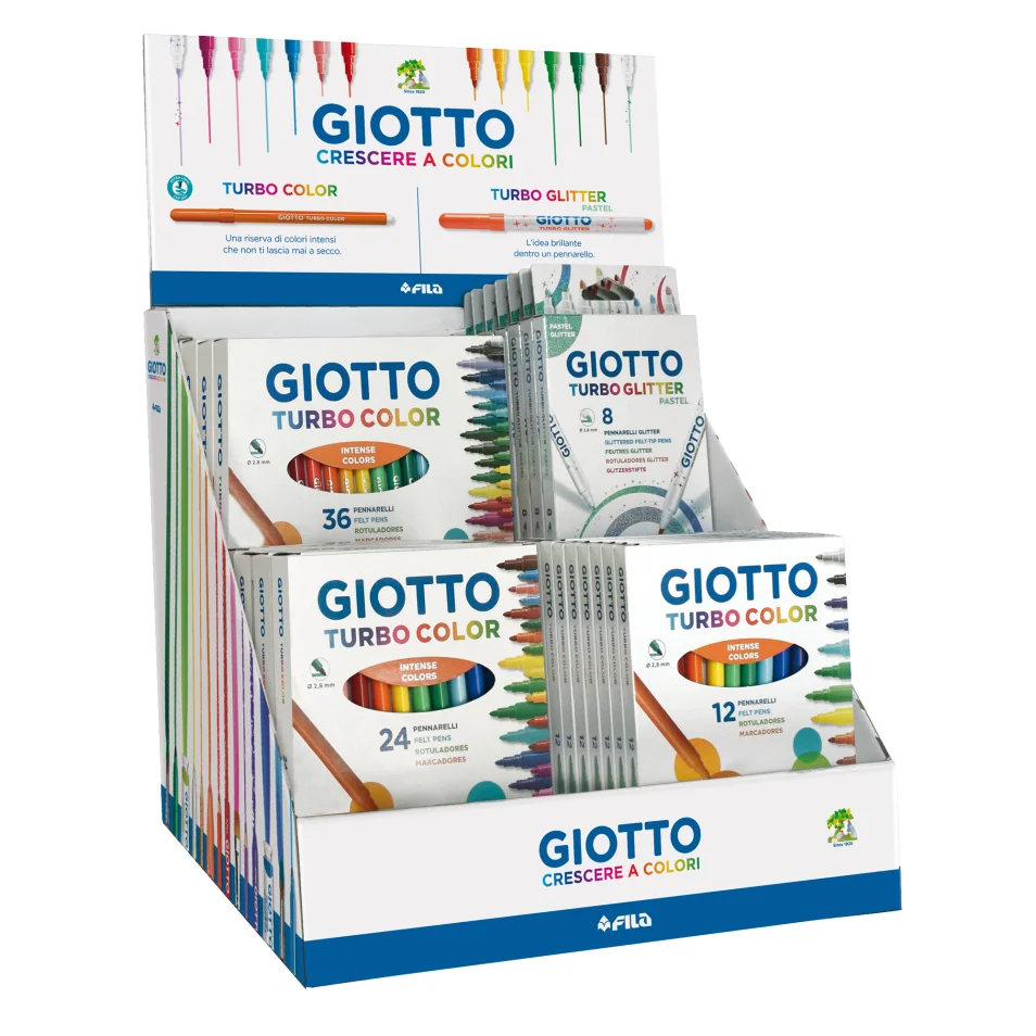 Pennarello Turbo Color - astucci assortiti - Giotto - expo 550 pezzi su