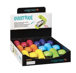 Cucitrice - ABS - colori assortiti - Colorosa - expo da banco 18 pezzi