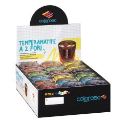 Temperamatite - a 2 fori - colori assortiti - Colorosa - expo 18 pezzi