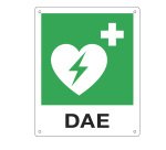 Cartello da muro - DAE - per defibrillatore - 25 x 31 cm - Cartelli segnalatori