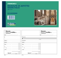 Blocco ricevute/fatture affitto madre-figlia - 100 pagine - 10 x 21,5 cm - DU160200000 - Data Ufficio