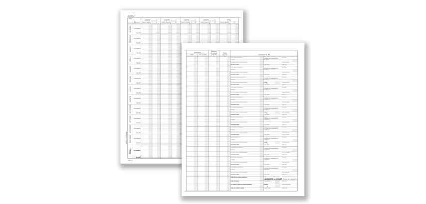 Registro prospetto riepilogativo minori - 8 pagine - 31 x 24,5 cm - DU138510000 - Data Ufficio