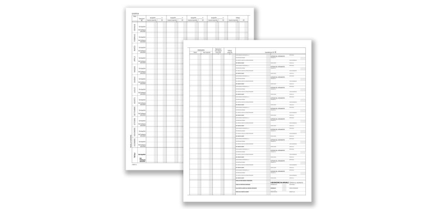Registro prospetto riepilogativo associazioni sportive - 8 pagine - 31 x 24,5 cm - DU13852S000 - Data Ufficio