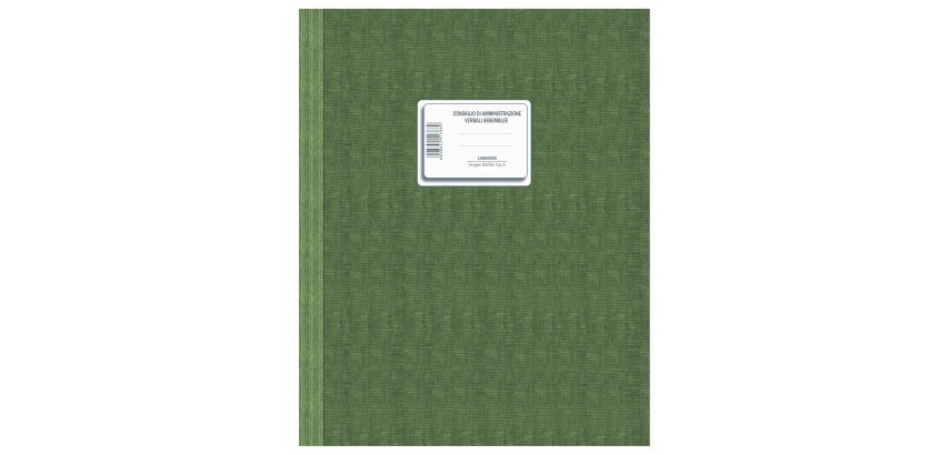 Registro Verbali Consiglio Amministrazione - 96 pagine numerate - uso bollo - 31 x 24,5 cm - DU135600000 - Data Ufficio