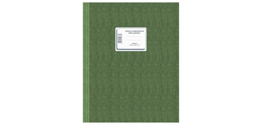 Registro Verbali Consiglio Amministrazione - 96 pagine numerate - uso bollo - 31 x 24,5 cm - DU135600000 - Data Ufficio