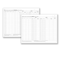 Registro carico/scarico ovini/caprini - 46 pagine numerate - 24,5 x 31 cm - DU138412000 - Data ufficio