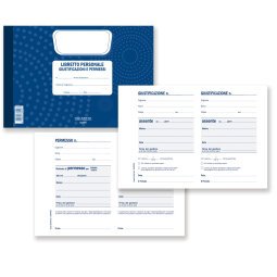 Blocco libretto delle giustificazioni - 25 fogli - 21,5 x 14,8 cm - DU3026PS000 - Data Ufficio