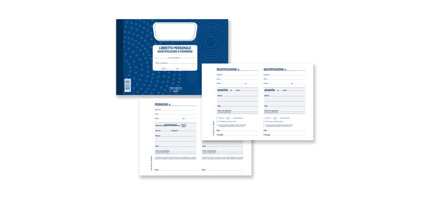 Blocco libretto delle giustificazioni - 25 fogli - 21,5 x 14,8 cm - DU3026PS000 - Data Ufficio