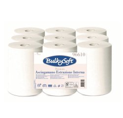 Asciugamani in rotolo Premium - Mini - 2 veli - goffratura micro - 19 gr - diametro 13 cm - 21,5 cm x 60 mt - bianco - BulkySoft