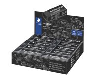 Gomma Rasoplast - 63 x 13 x 23 mm - nero per matita - Staedtler - box 20 pezzi