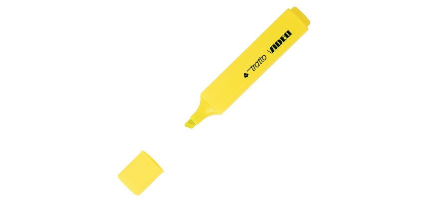 Evidenziatore Tratto Video pastel  - punta a scalpello - tratto da 1,0mm-5,0mm - giallo pastel- Tratto