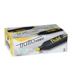 Evidenziatore Tratto Video pastel  - punta a scalpello - tratto da 1,0mm-5,0mm - giallo pastel- Tratto