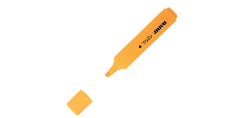 Evidenziatore Tratto Video pastel  - punta a scalpello - tratto da 1,0mm-5,0mm - arancione pastel- Tratto